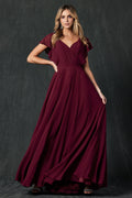 Chiffon Open-Back Bridesmaid Dress