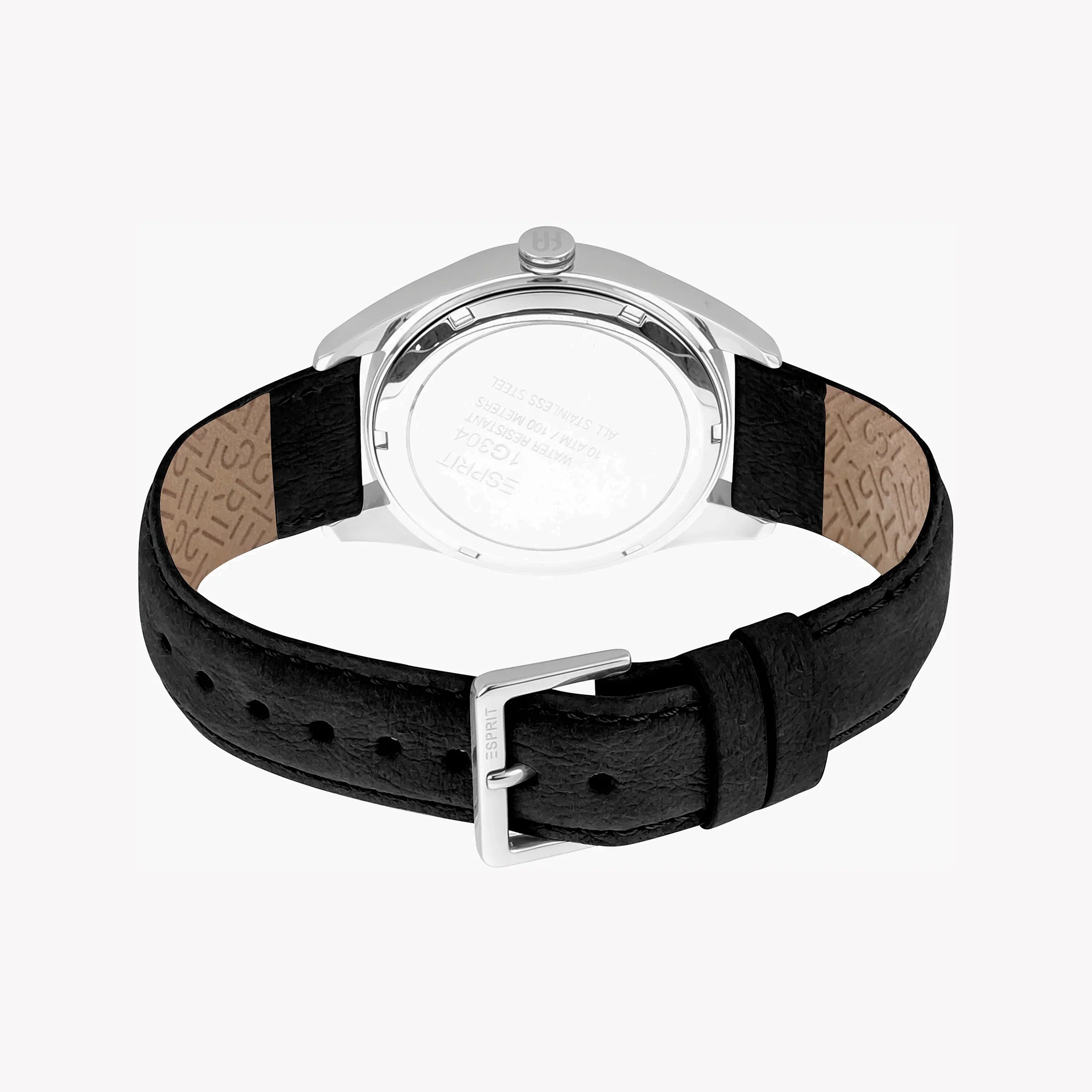 Esprit Silver Dial Leather Watch