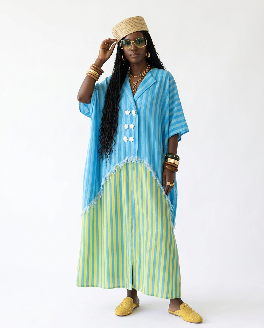 Cotton Blend Boho Maxi Dress