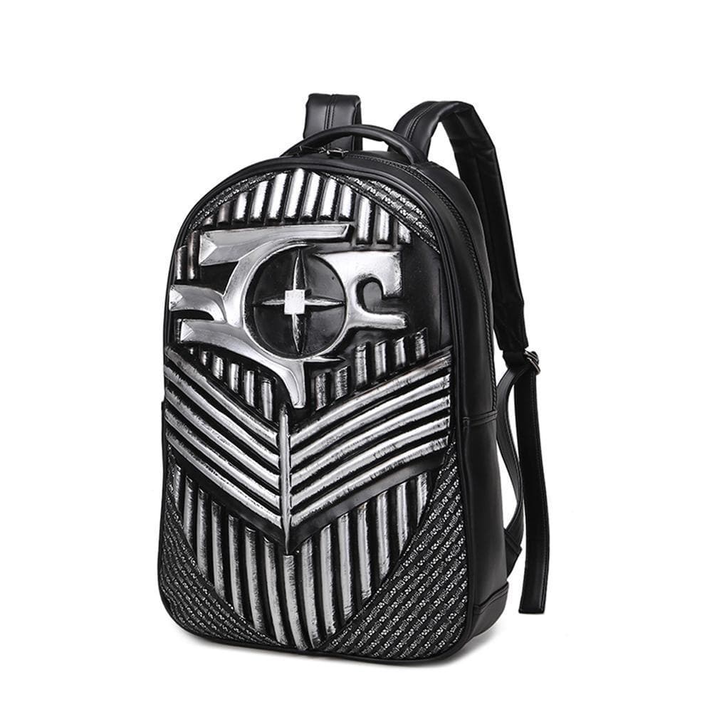 PU Skull Laptop Travel Backpack