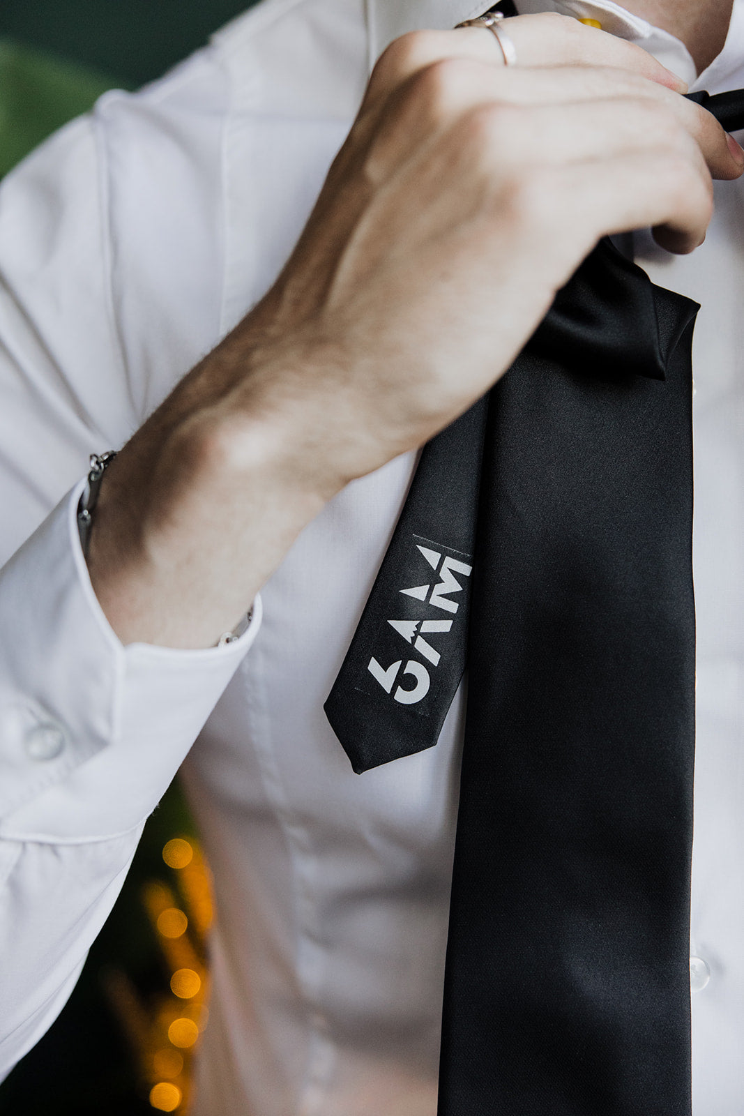 6AM Black Formal Tie