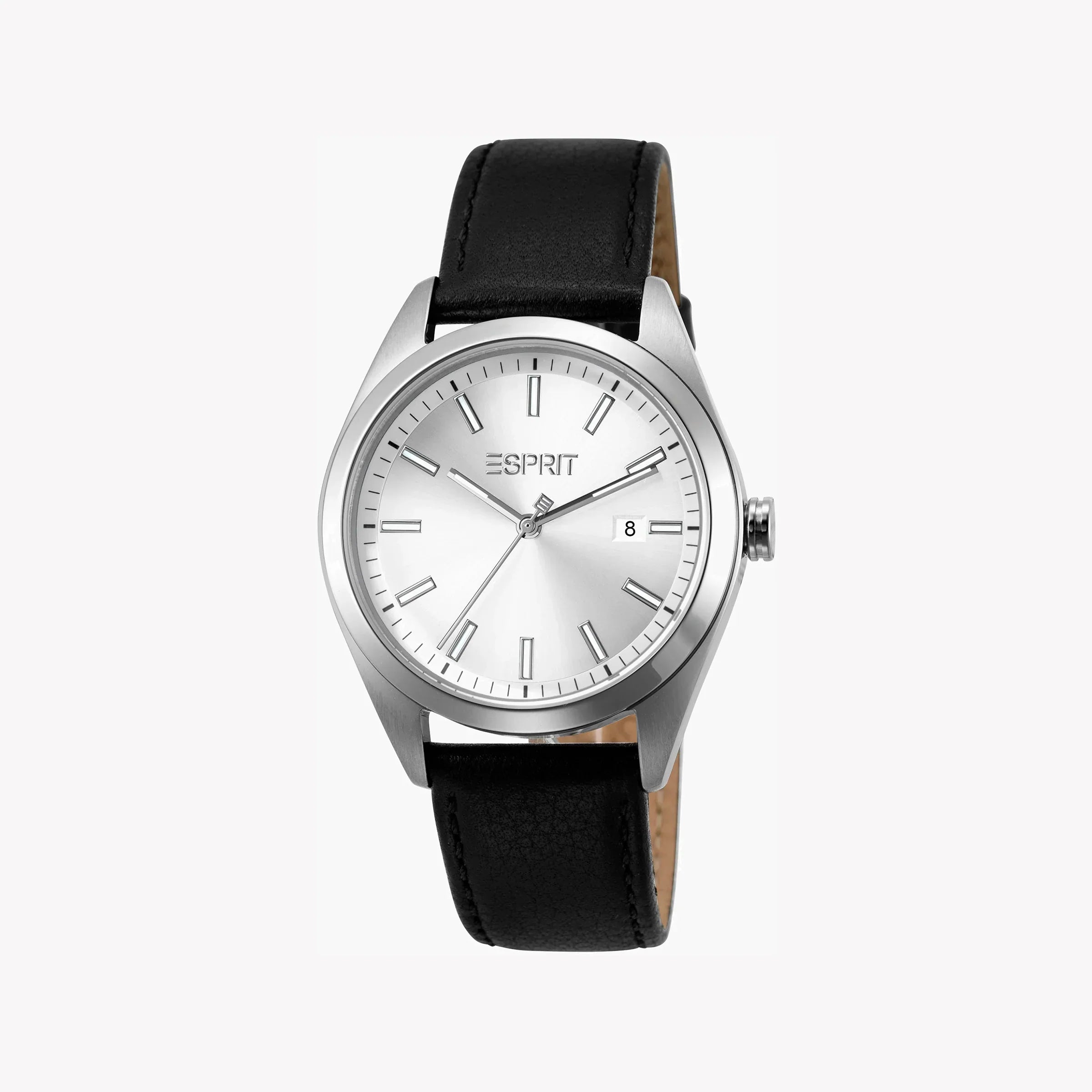 Esprit Silver Dial Leather Watch