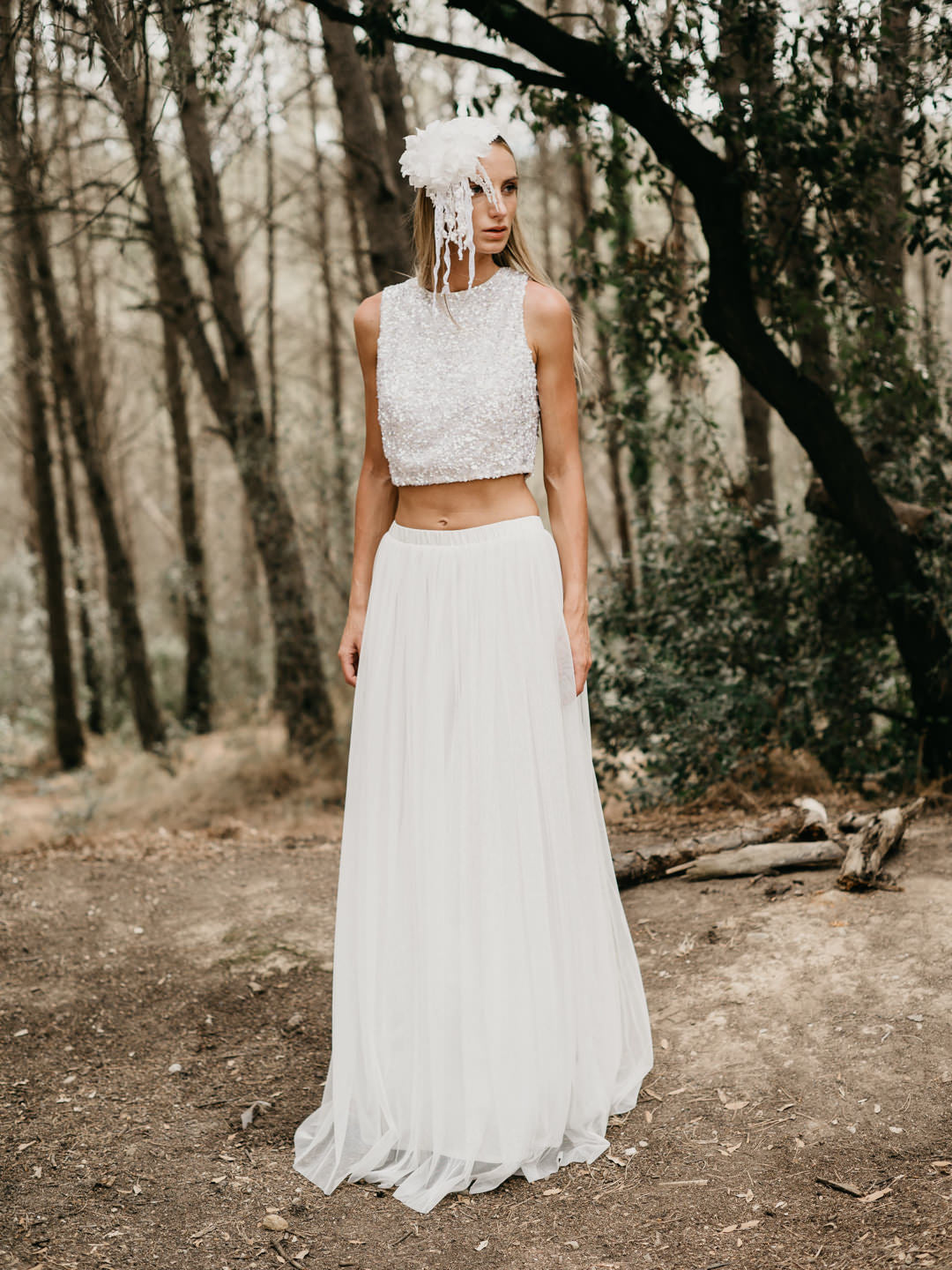 Ines Cream Maxi Skirt