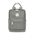 Grey Nylon School Backpack