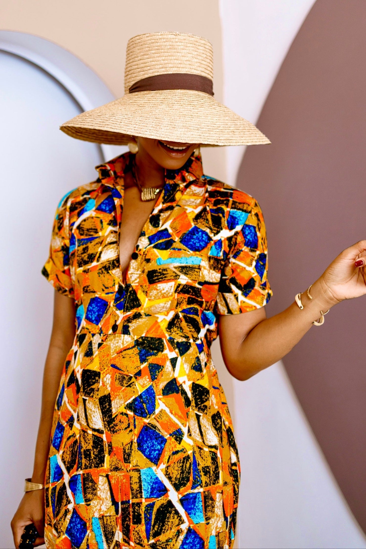 Handmade Ankara Kaftan Maxi