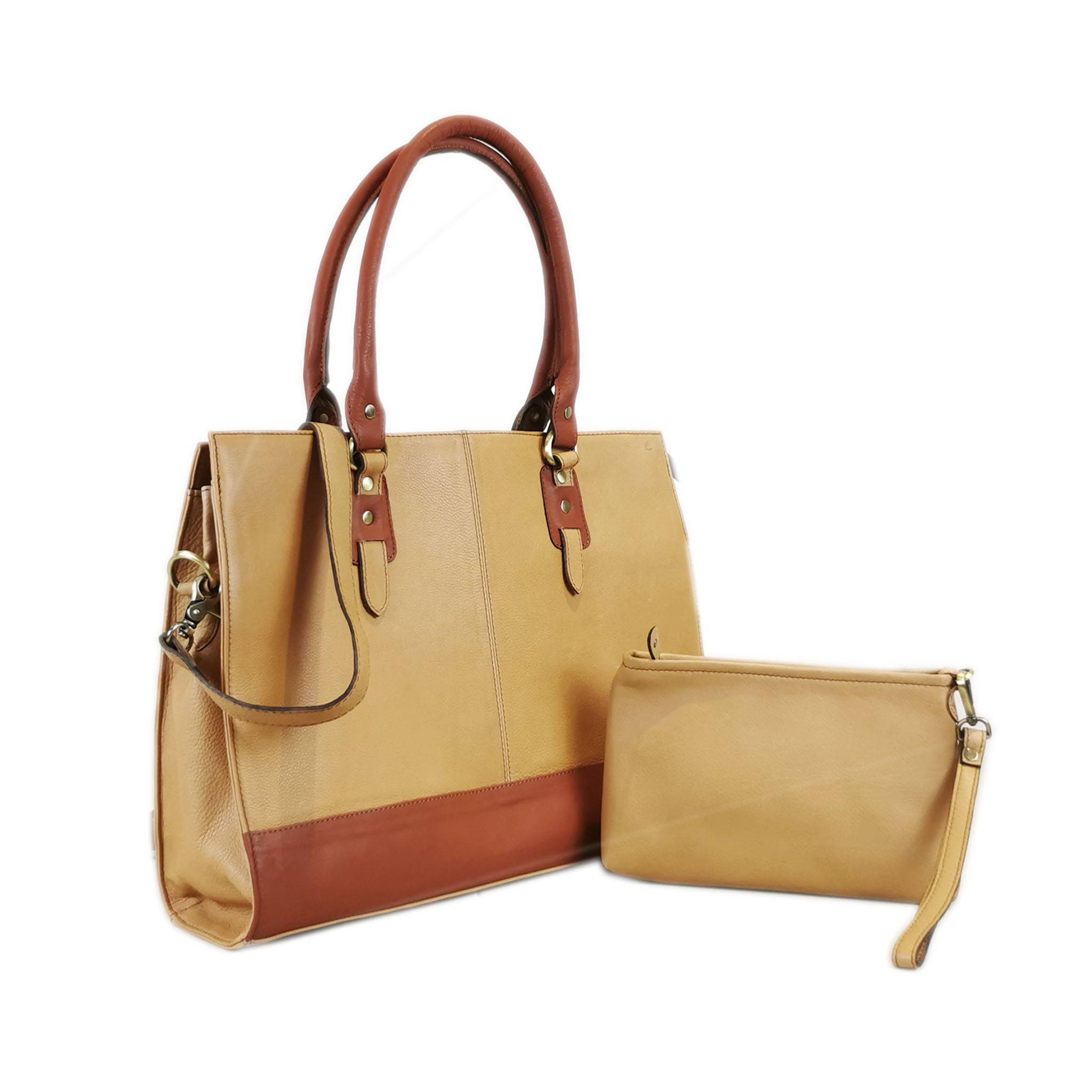 17" Leather Work Laptop Bag