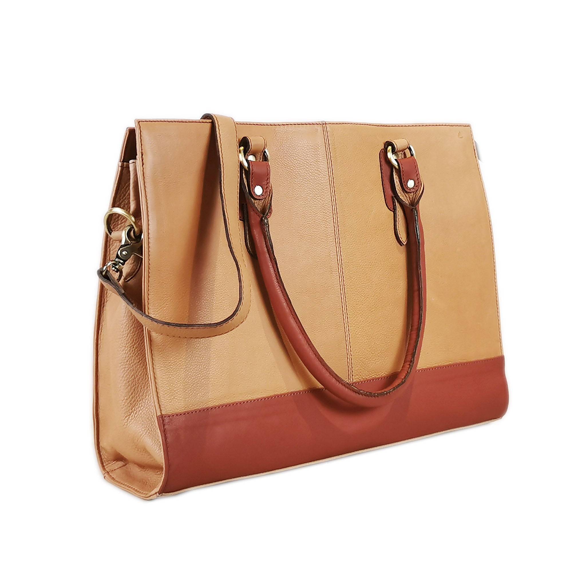 17" Leather Work Laptop Bag