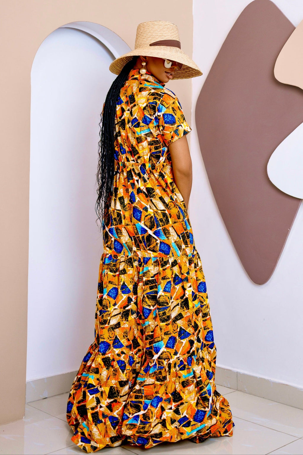 Handmade Ankara Kaftan Maxi