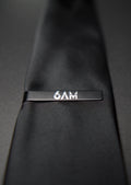 Black Steel 6AM Tie Clip