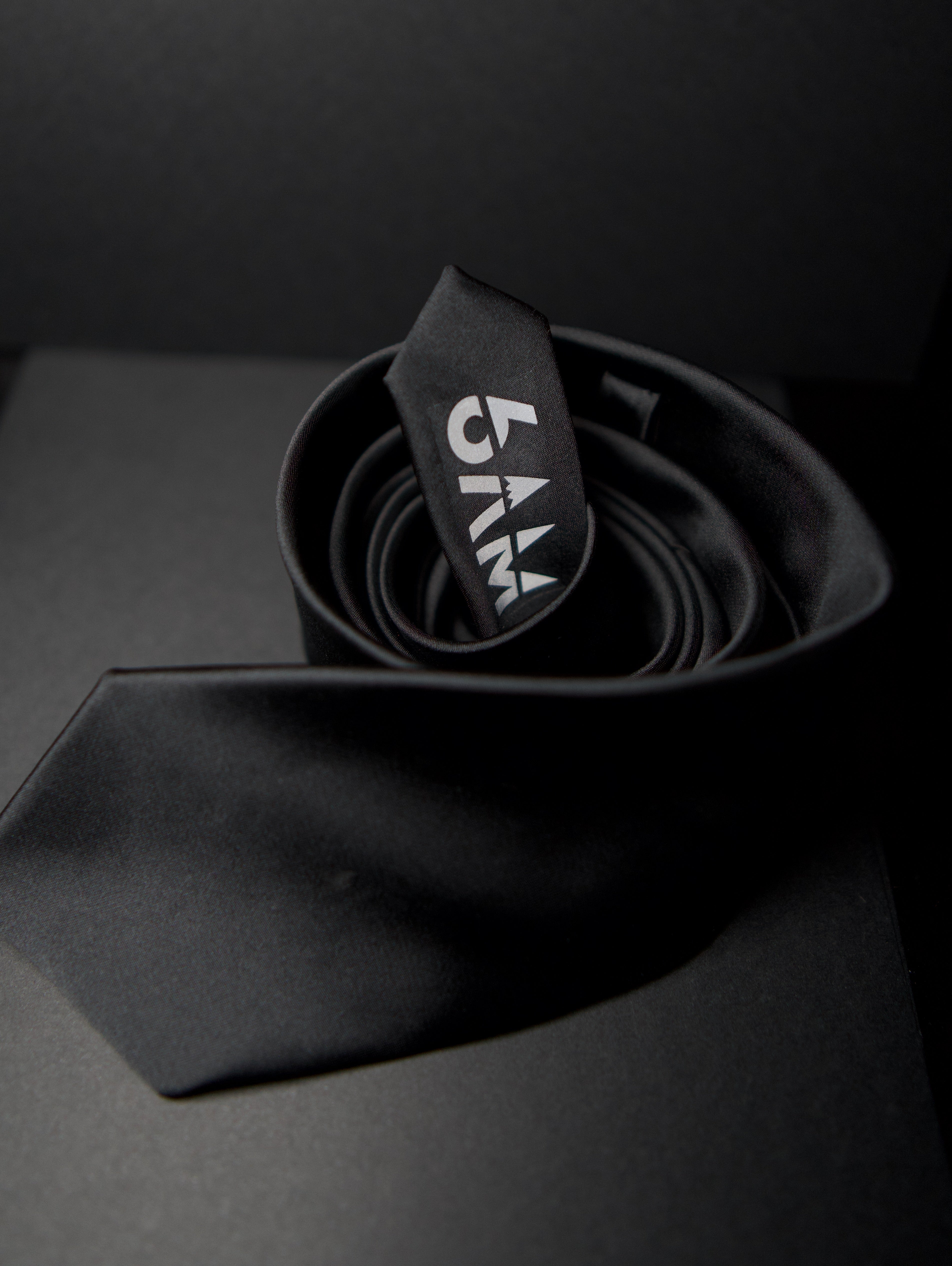 6AM Black Formal Tie