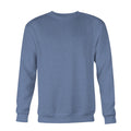 Men's Plain Crew Sweatshirt, Heather Navy