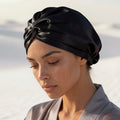Organic Silk Hair Bonnet - Black