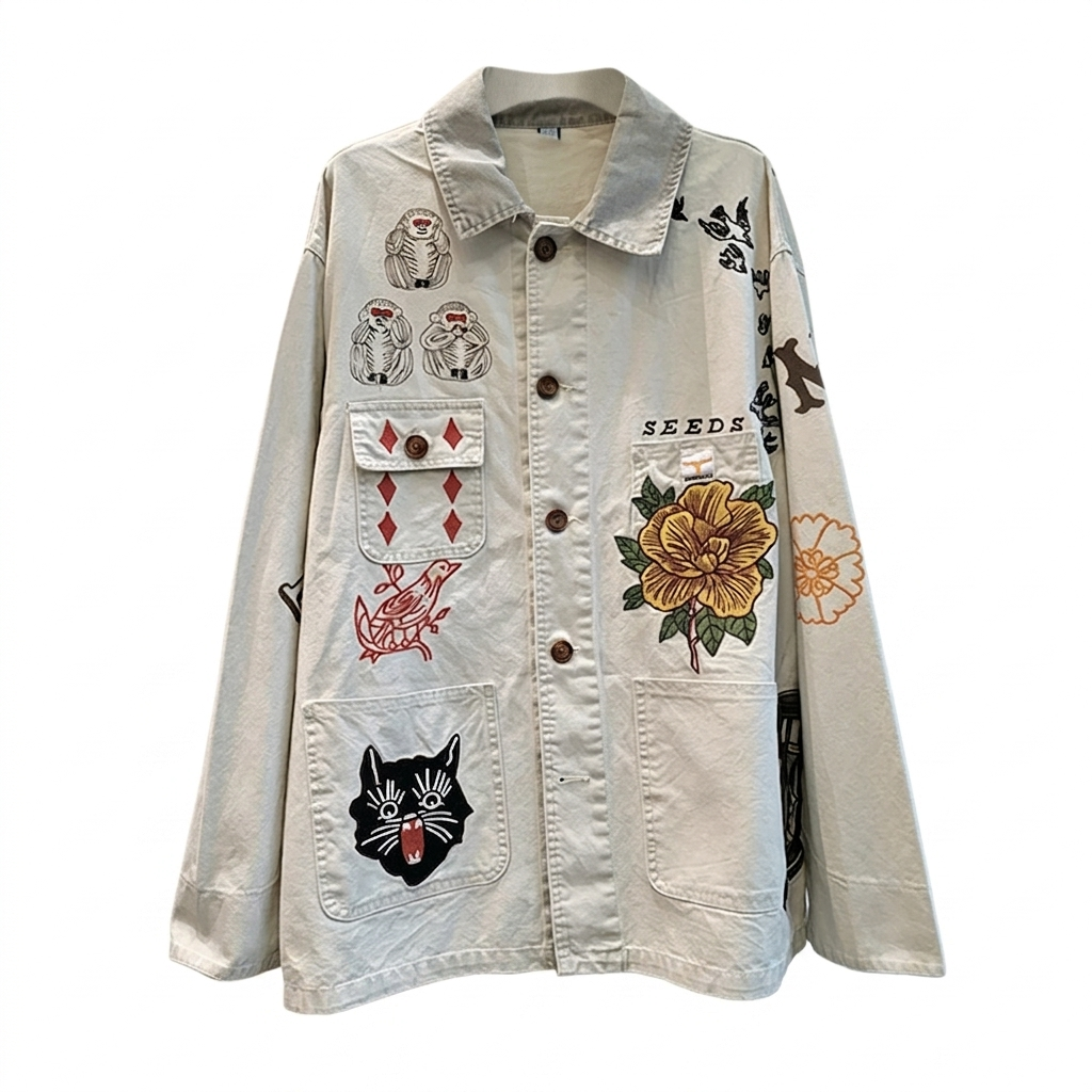 Floral Embroidered Denim Jacket