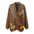 Patchwork Acrylic Cardigan