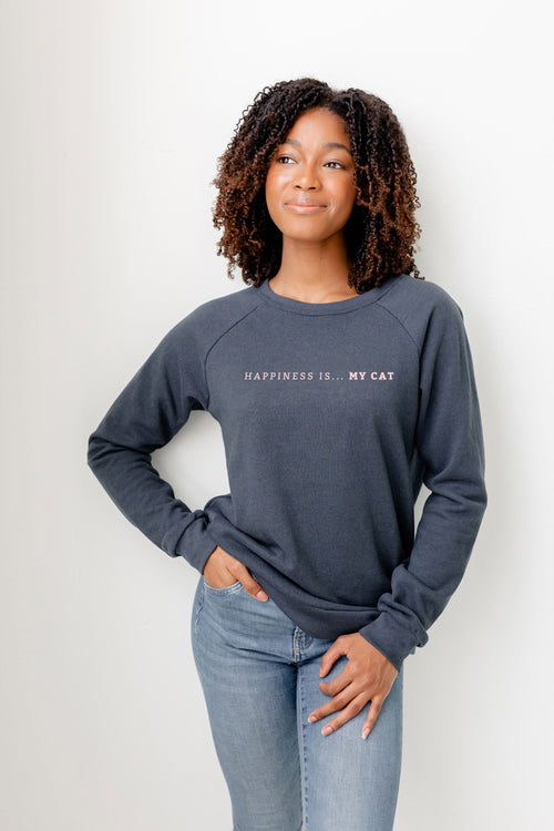 Bamboo Cat Graphic Sweatshirt