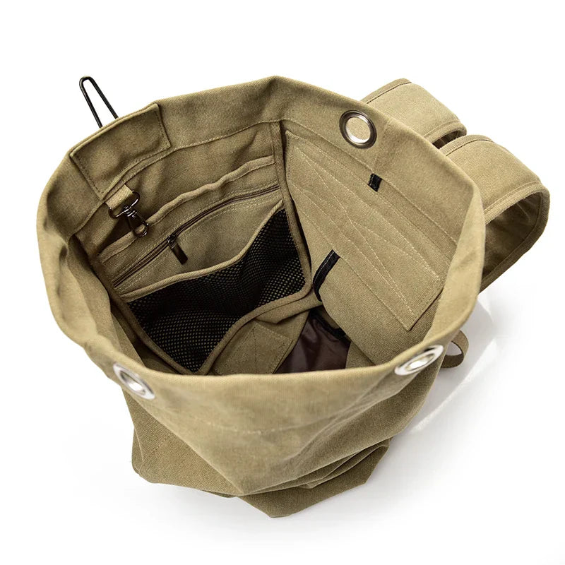 Canvas Travel Backpack Green