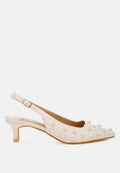 Hegron Stud-Embellished Kitten Heels