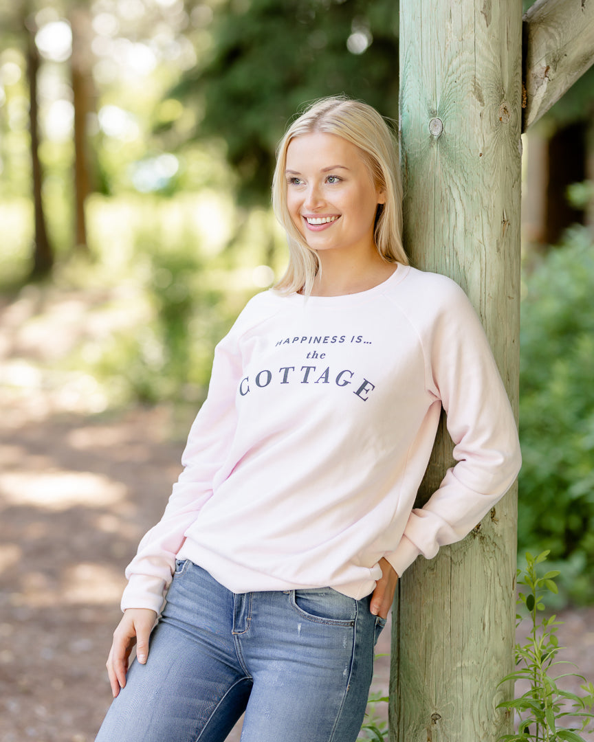 Women's Cottage Crew Sweatshirt, Ballet Pink