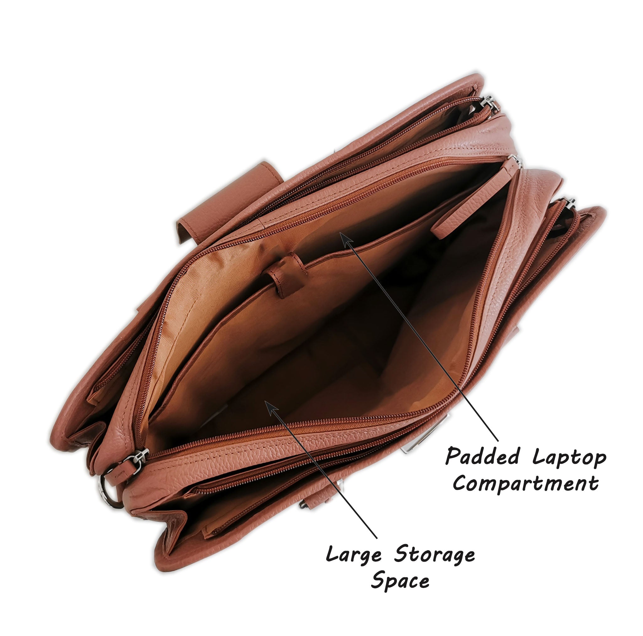Brown Top-Grain Briefcase