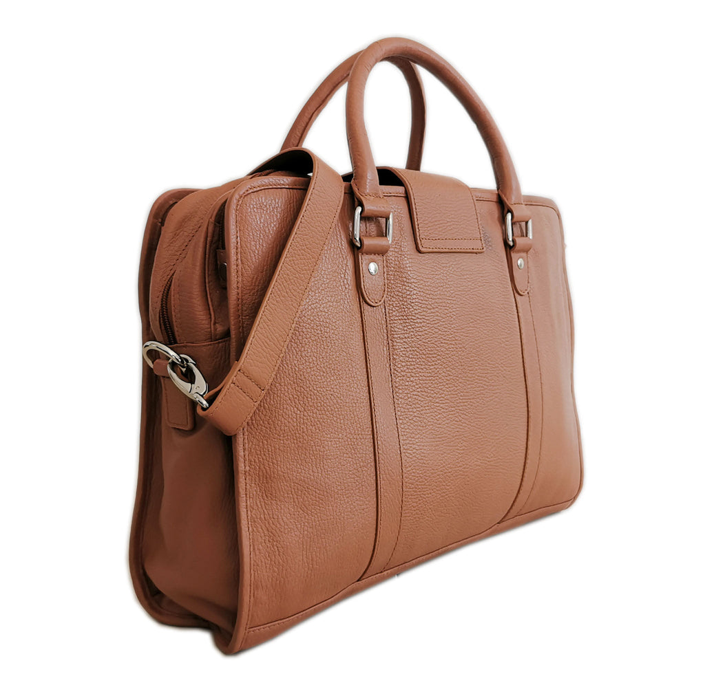 Brown Top-Grain Briefcase