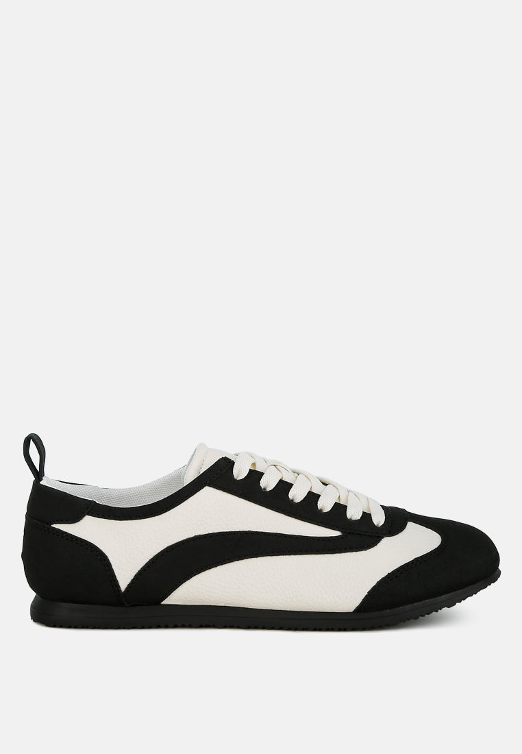Panel Lace Up Sneakers