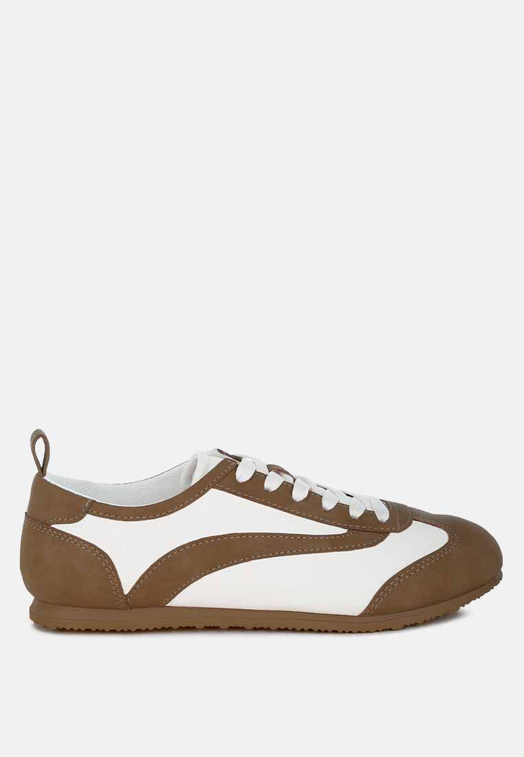 Panel Lace Up Sneakers