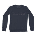 Women's My Cat Crew Sweatshirt, True Navy