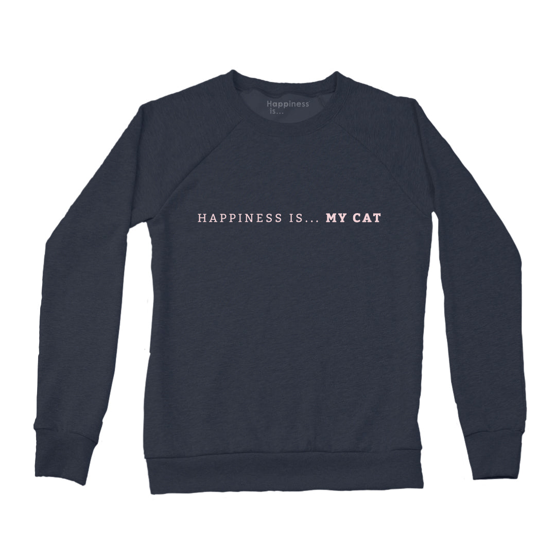 Women's My Cat Crew Sweatshirt, True Navy