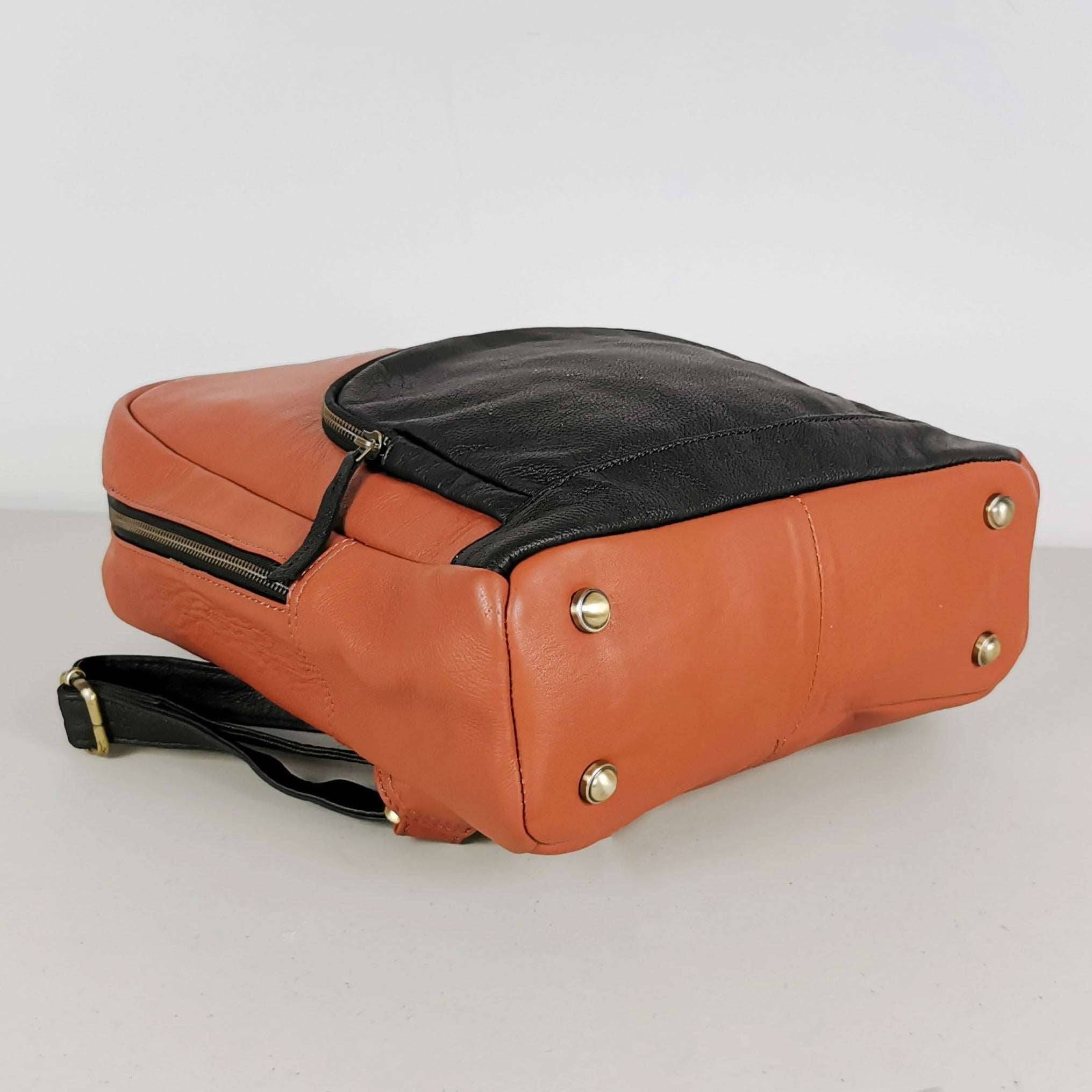Full-Grain Leather Laptop Backpack