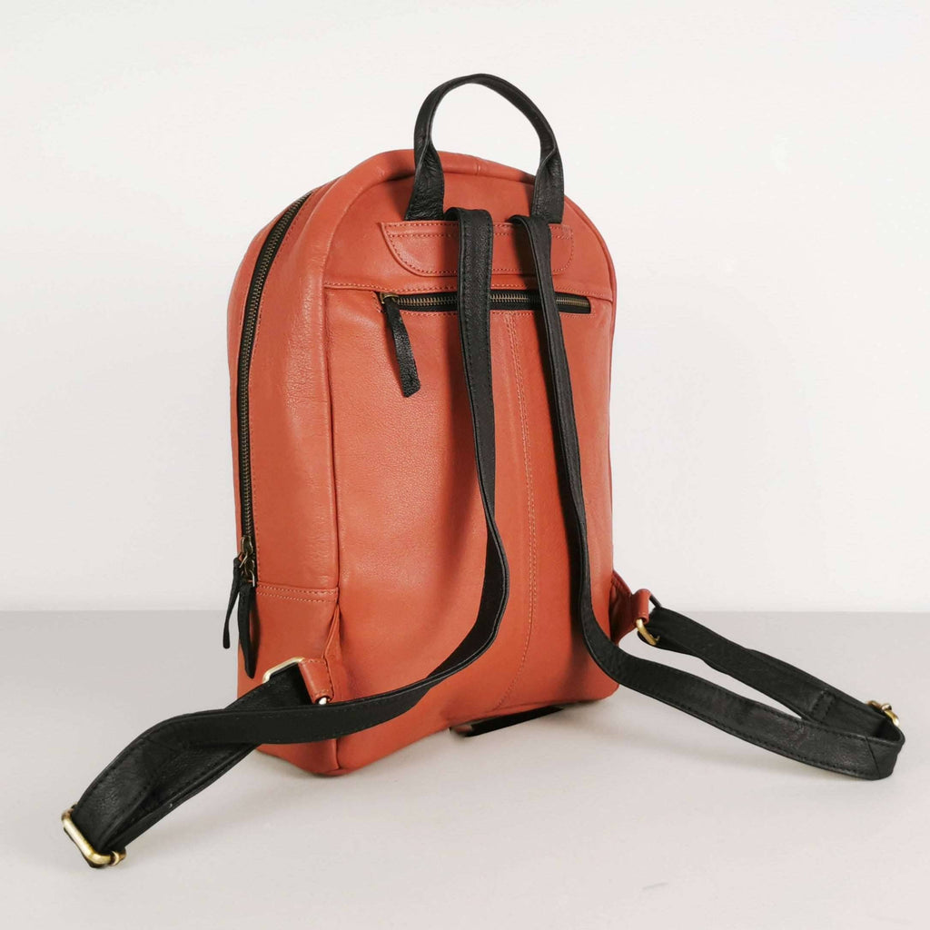 Full-Grain Leather Laptop Backpack
