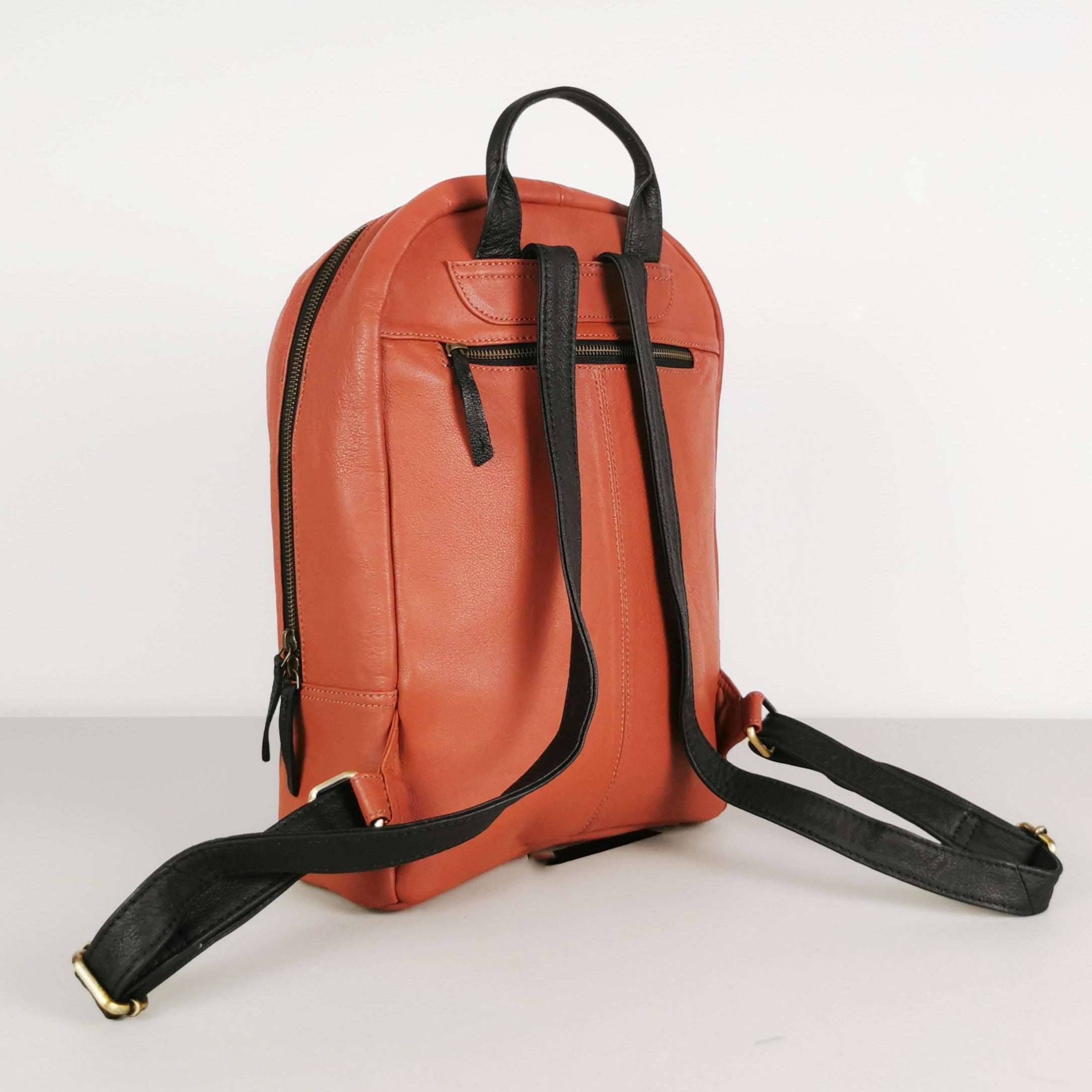 Full-Grain Leather Laptop Backpack