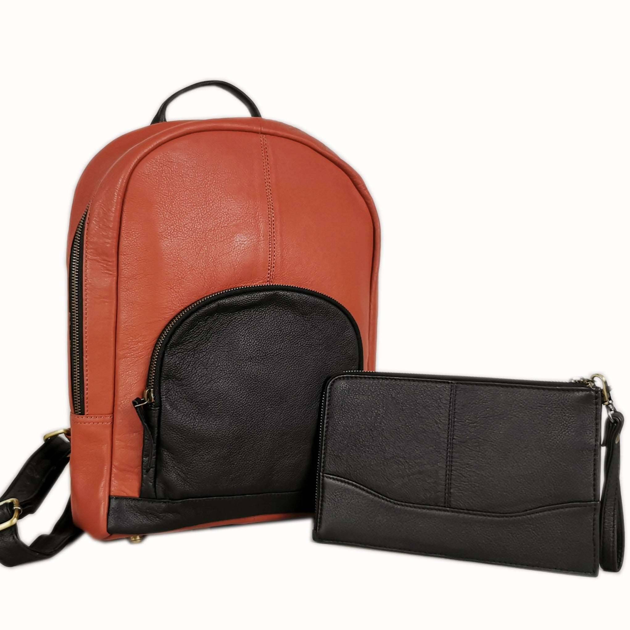 Full-Grain Leather Laptop Backpack