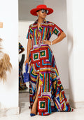 Ankara Beaded Kaftan Dress