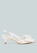 Okshak Satin Bow Slingback Sandals-0