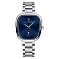 Silver Blue Waterproof Watch