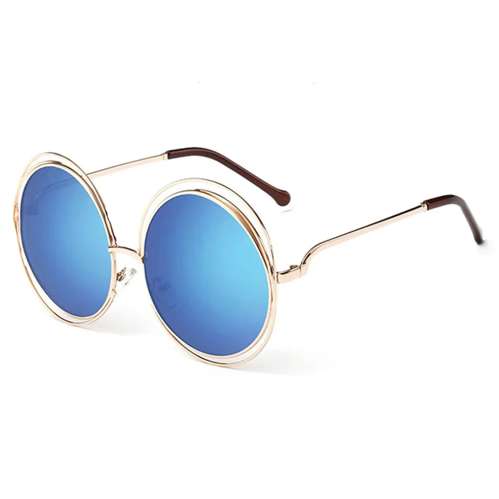 Gold Round UV400 Sunglasses