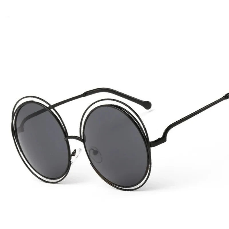 Gold Round UV400 Sunglasses