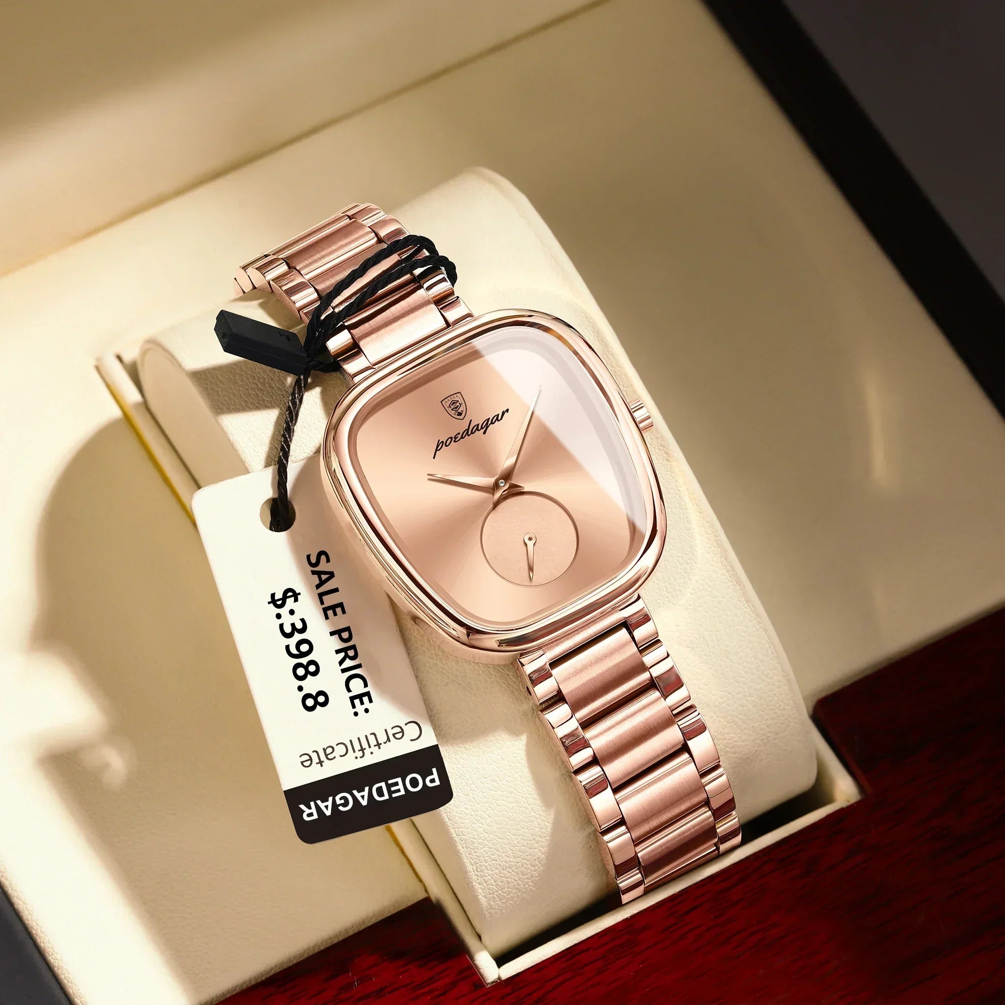 Rose Gold Waterproof Watch