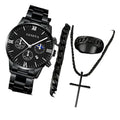 Men's Quartz Watch Set 4PCS