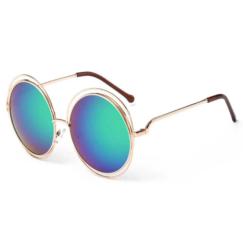 Gold Round UV400 Sunglasses