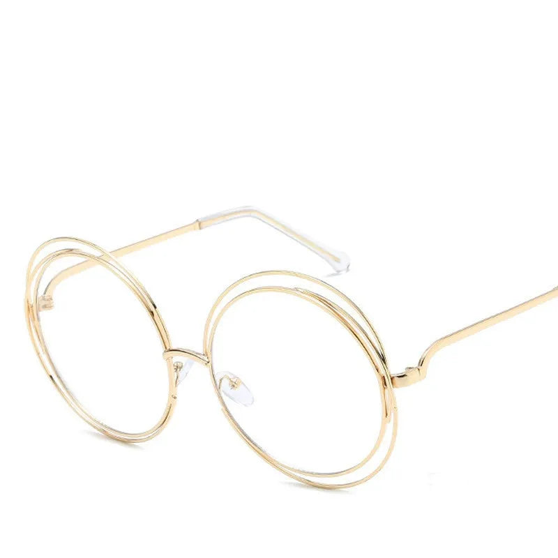 Gold Round UV400 Sunglasses