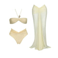 Ruched Bikini Set with Skirt