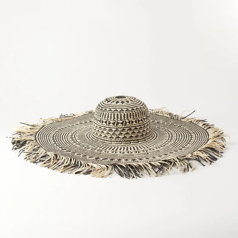 UPF 50+ Fringe Straw Hat