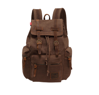 Vintage Canvas Leather Backpack