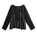 Plaid Patchwork Cotton Tee