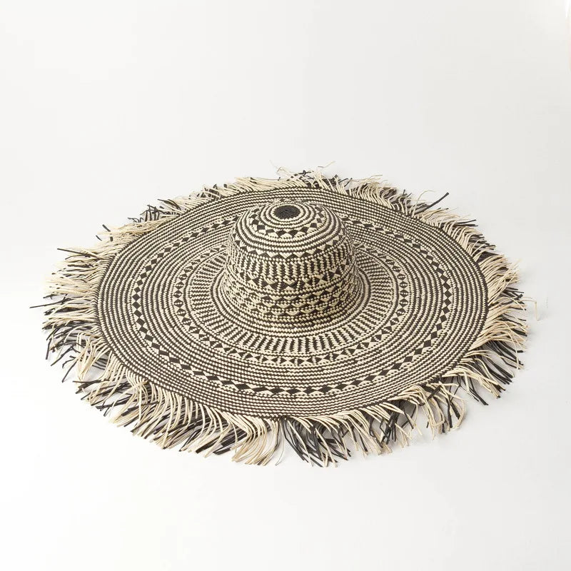 UPF 50+ Fringe Straw Hat