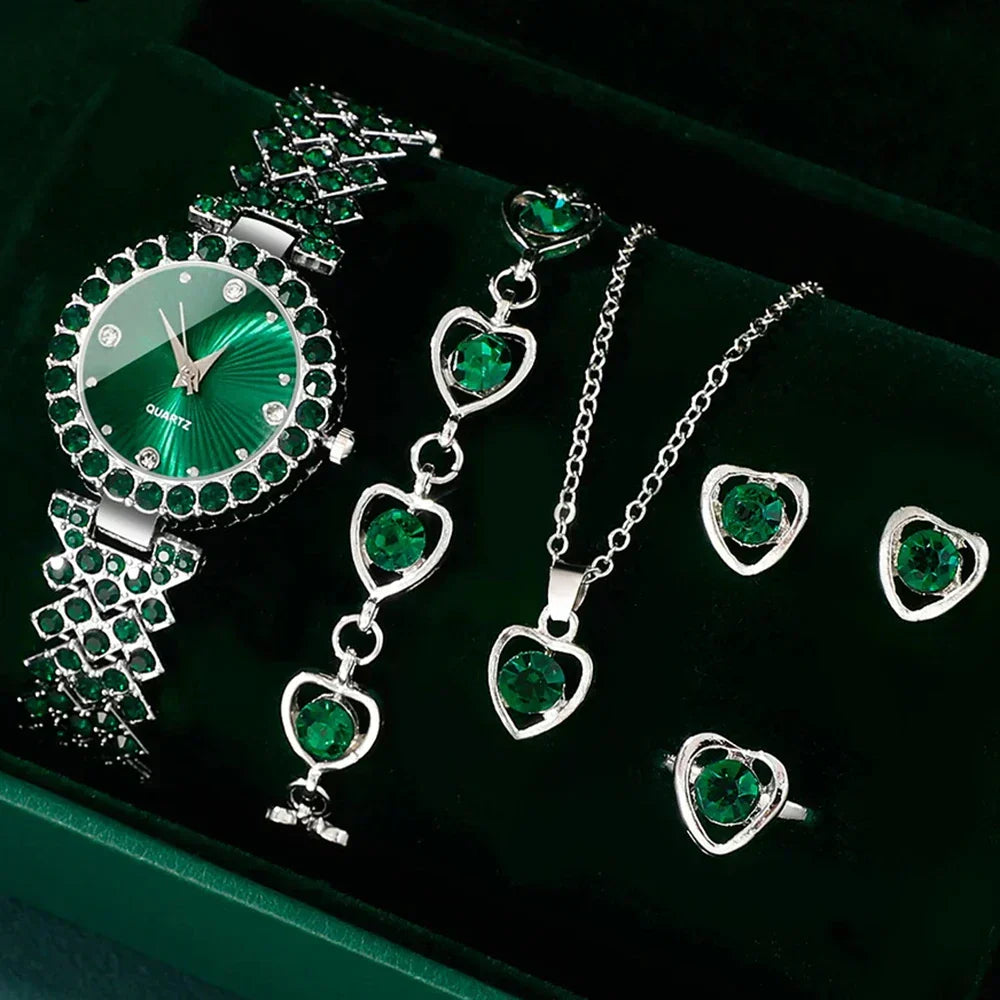 Green Heart Watch Set