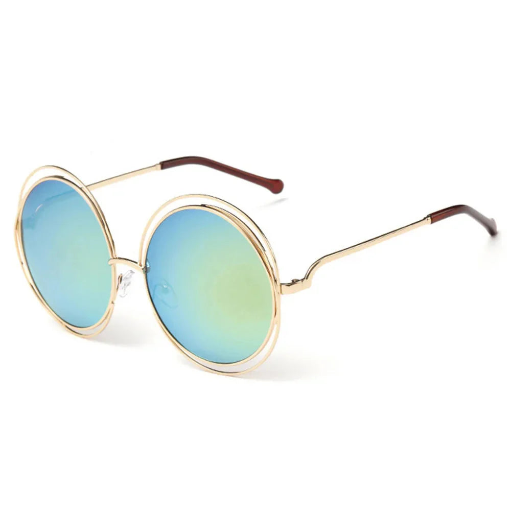 Gold Round UV400 Sunglasses