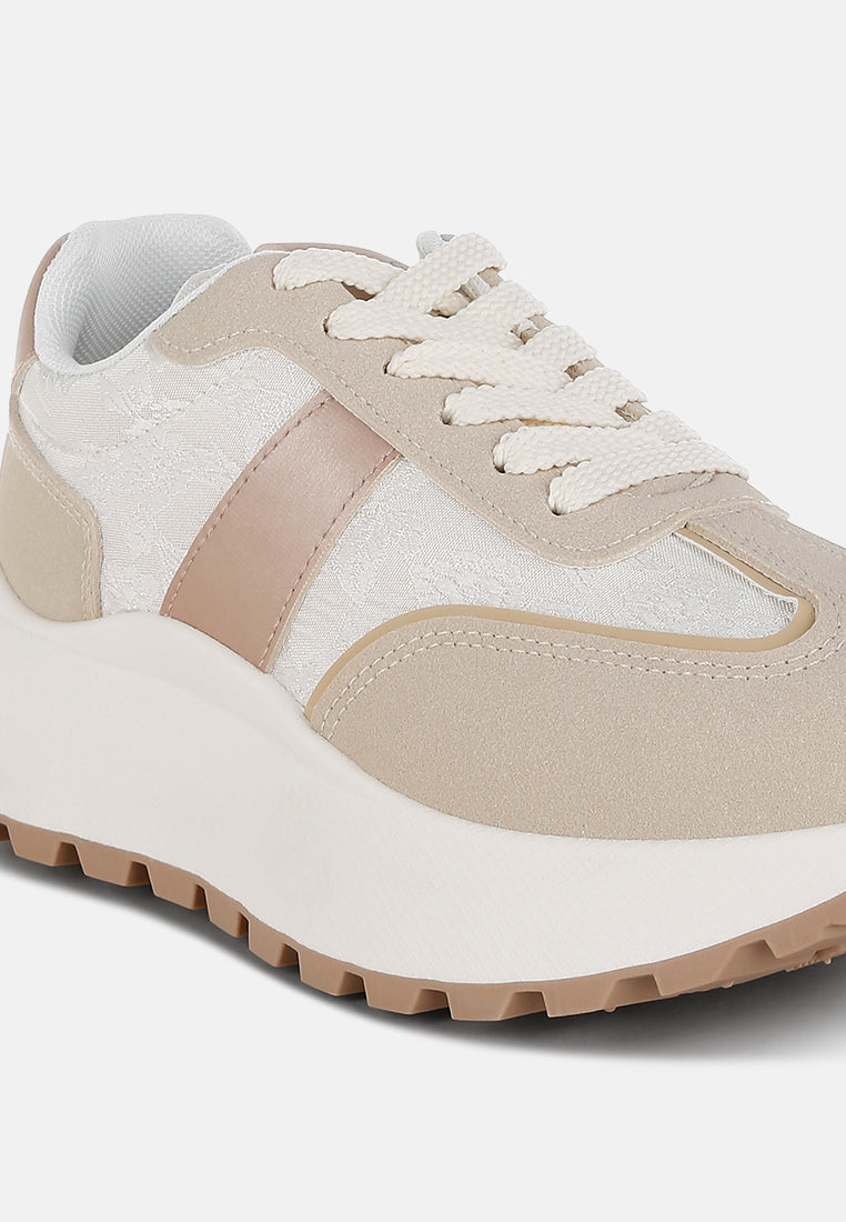 Squeaker Chunky Anti-Skid Lace-Up Sneakers