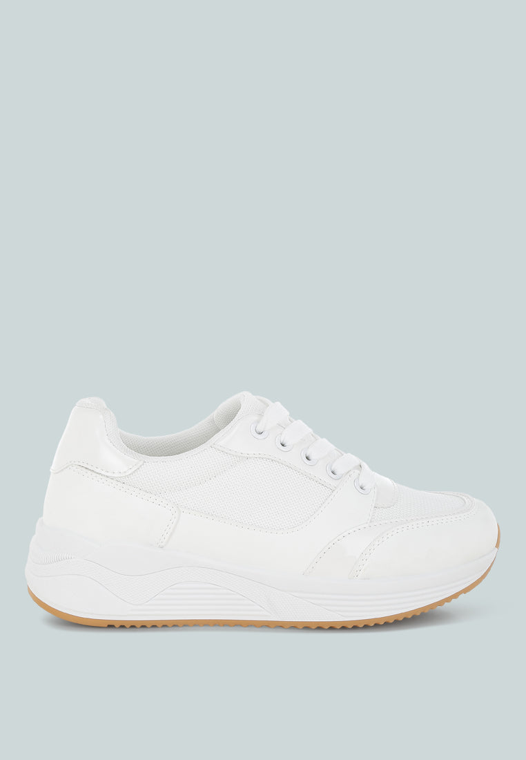 Subasa Chunky Mesh Lace-Up Sneakers